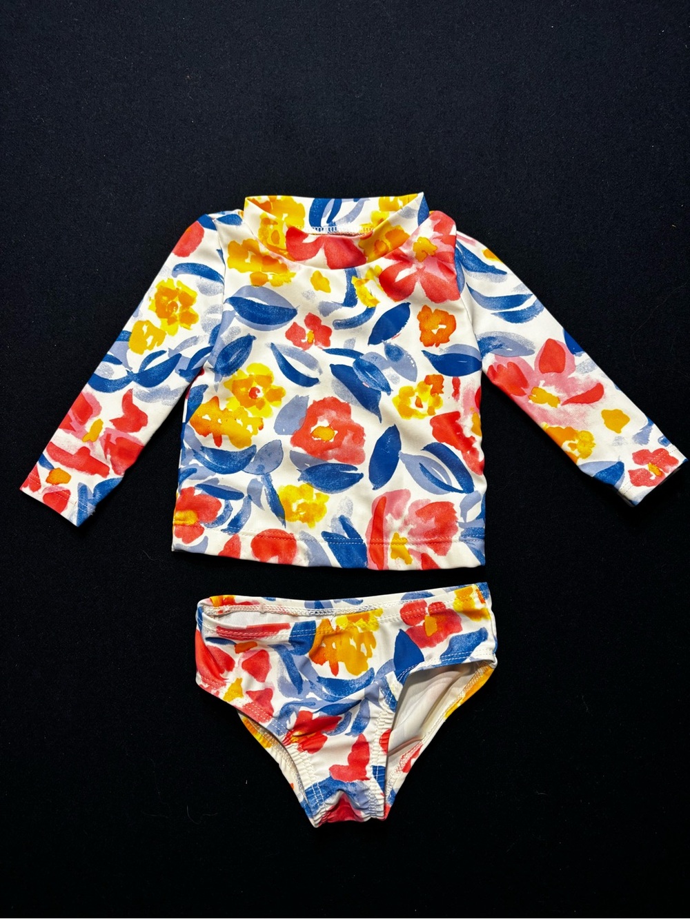 Carter's Floral Long Sleeve Rash Guard Set - 3M